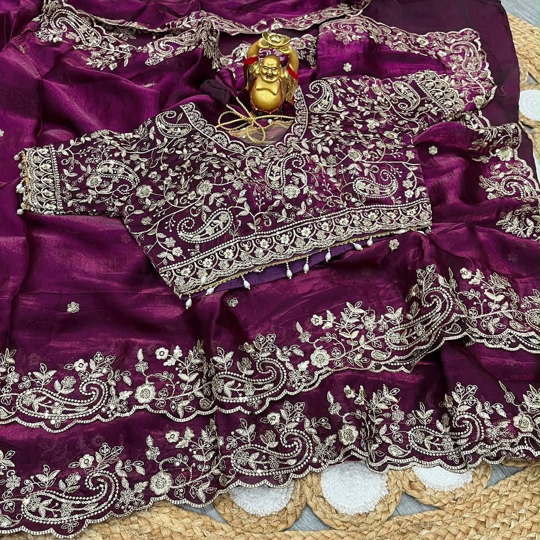 Designer Embroidered Sarees