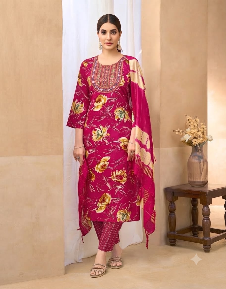 Floral Printed Suit Set