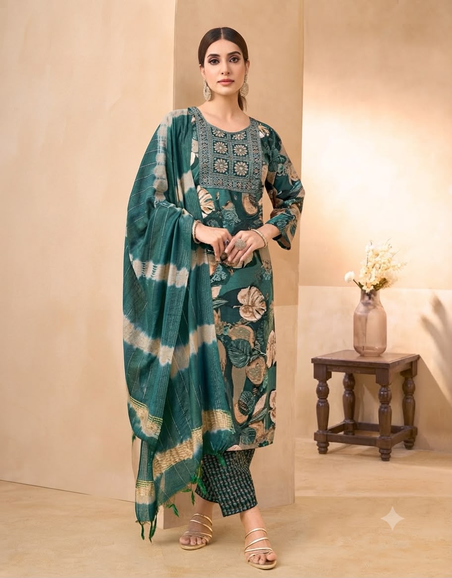 Floral Printed Suit Set