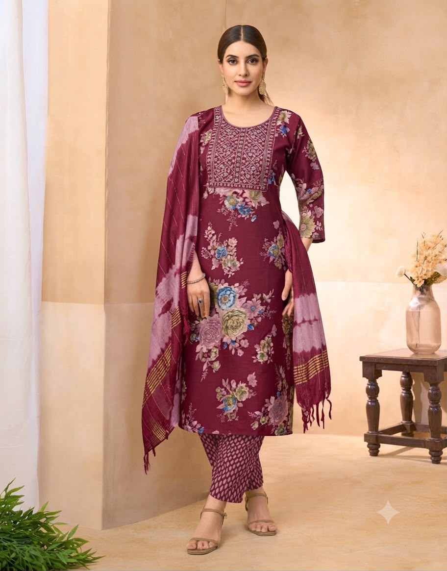 Floral Printed Suit Set