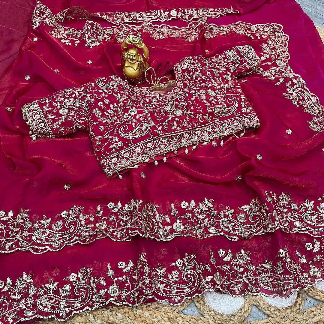 Designer Embroidered Saree