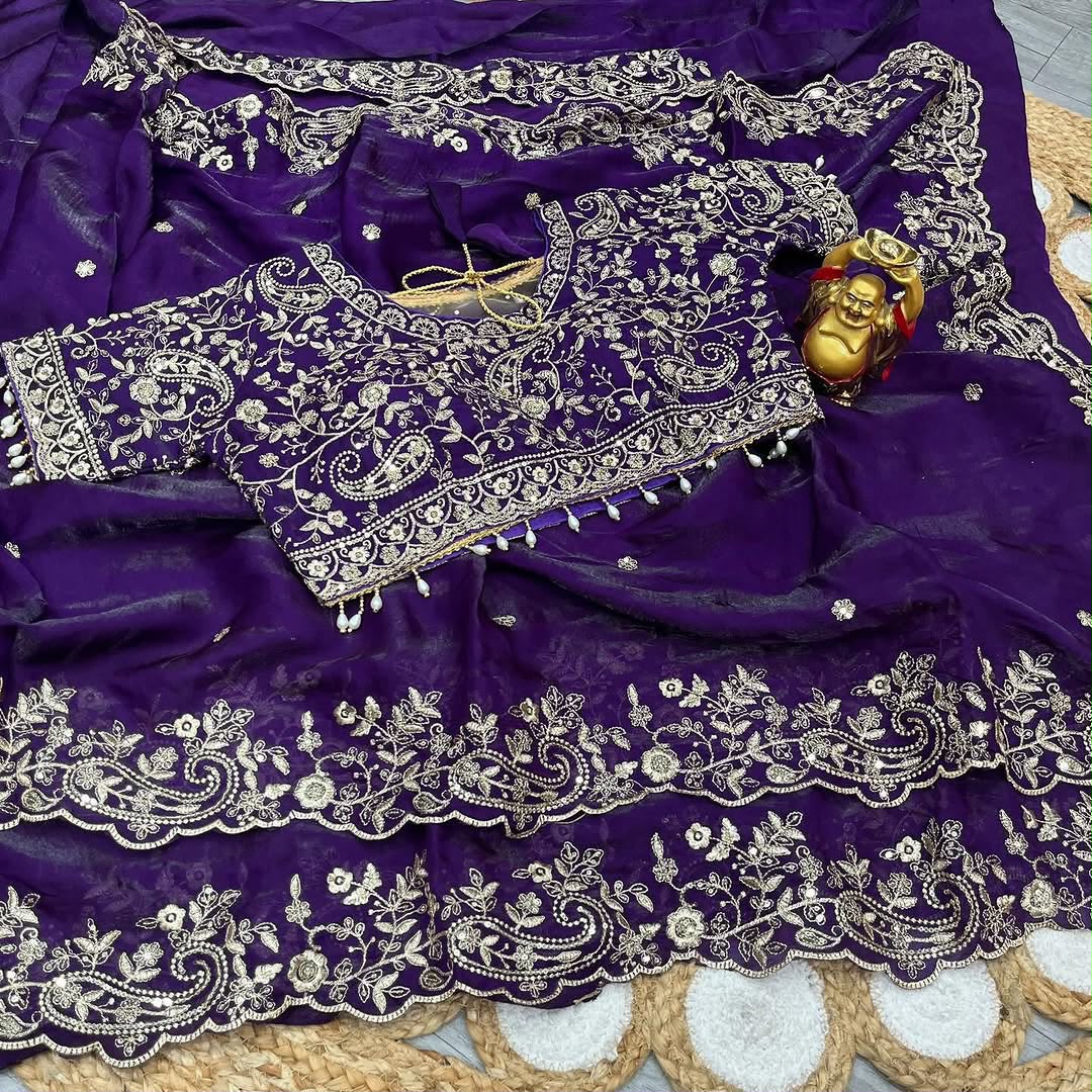 Designer Embroidered Saree